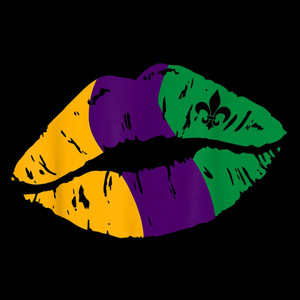 (2 qty) Yellow Purple Green Lips - DTF transfers