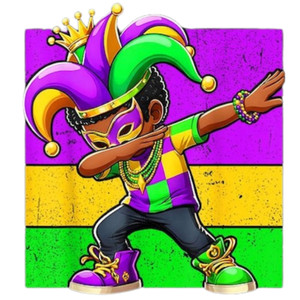 (2 qty) Mardi Gras Boy - DTF transfers