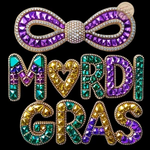 (2 qty) Mardi Love Gras - DTF transfers