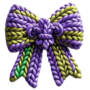 (2 qty) Mardi Gras Yarn - DTF transfers