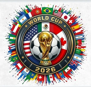 (6 Qty) World Cup 2026 USA Soccer - All country Flag DTF transfer