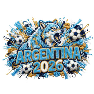 (2 Qty) Argentina 2026 Blue and Gold DTF transfer