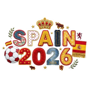 (2 Qty) Spain 2026 Flag DTF transfer