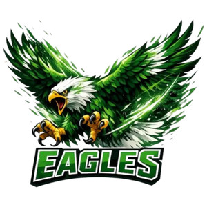 (2 Qty) Green Eagles DTF transfer