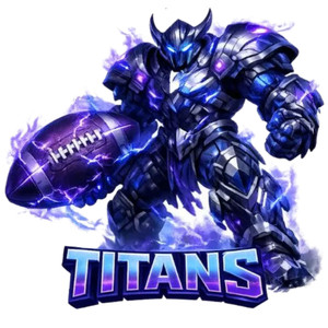(2 Qty) Titans Purple  Mascot DTF transfer