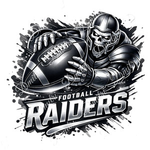 (2 Qty) Football Raiders Mascot DTF transfer