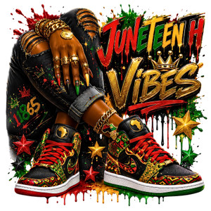 (2 Qty) Juneteenth Vibes shoes sneakers - DTF transfer