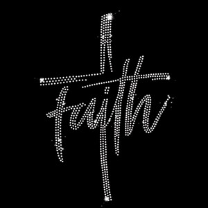 (2 Qty) Faith Rhinestones - DTF transfer