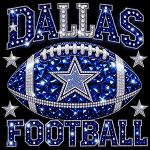 (2 Qty) Dallas Football Rhinestone - DTF transfer