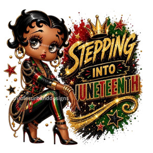 (2 Qty) Steppin Into Juneteenth - DTF transfer