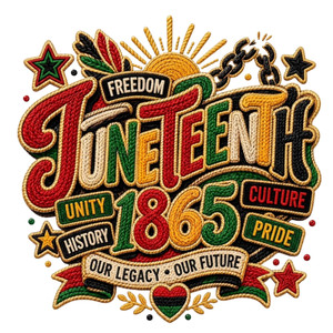 (2 Qty) Juneteenth 1865 - DTF transfer