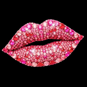 (2 Qty) Pink Diamond Lips - DTF transfer