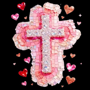 (2 Qty) Cross Rhinestones - DTF transfer