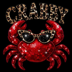 (2 Qty) Beautiful Craby- DTF transfer