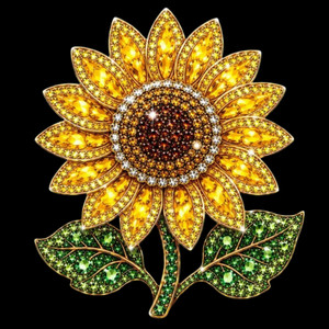 (2 Qty) Sunflower Rhinestones - DTF transfer