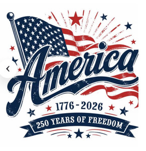 (2 Qty) America 1776-2026, 250 years of Freedom - custom DTF transfer
