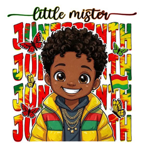 (2 Qty) Little Mister Juneteenth - DTF transfer