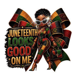 (2 Qty) Juneteenth Looks Good On Me- DTF transfer
