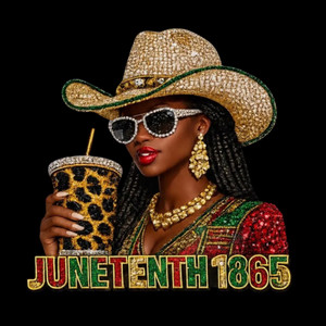 (2 Qty) Juneteenth Slaying Rhinestones - DTF transfer