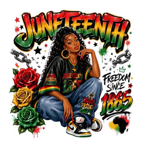 (2 Qty) Juneteenth Freedom Since - DTF transfer