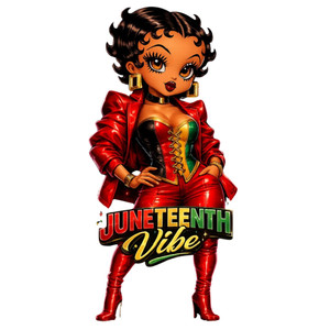 (2 Qty) Red Beety Boop Juneteenth Vibes - DTF transfer