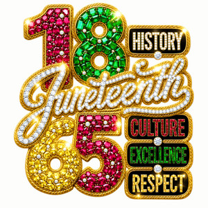 (2 Qty) 1865 Juneteenth History Culture Beads - DTF transfer