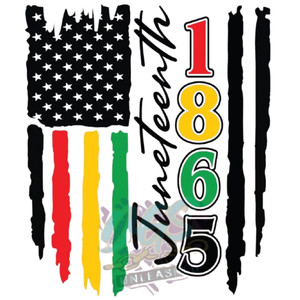 (2 Qty) Juneteenth Flag - DTF transfer
