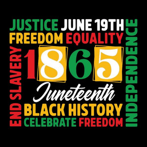 (2 Qty) Juneteenth End Slavery - DTF transfer