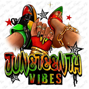 (2 Qty) Steppin Into Juneteenth Heel And Shoe - DTF transfer