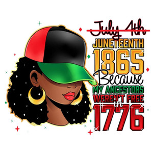 (2 Qty) Juneteenth My Ancestors Aren't Free - DTF transfer