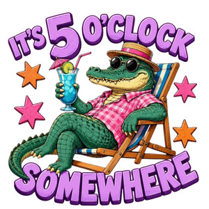 (2 Qty) It's 5o Clock Somewhere - DTF transfer