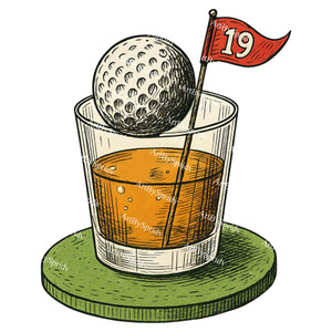 (2 Qty) Golf Glass - DTF transfer