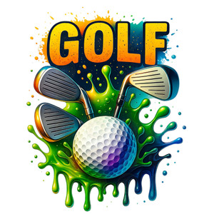 (2 Qty) Golf Vibes - DTF transfer