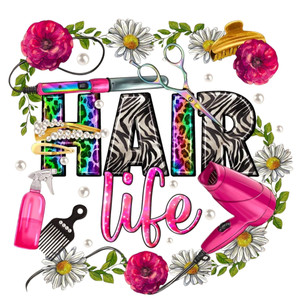 (2 Qty) Retro Hair Life Salon - DTF transfer
