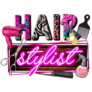 (2 Qty) Hair Stylist Neon- DTF transfer