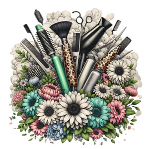 (2 Qty) Hair Accessories Flower- DTF transfer