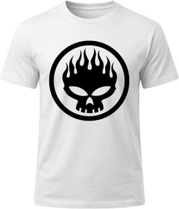 Flaming Skull Graphic T-Shirt – Bold Fire Skull Logo Tee