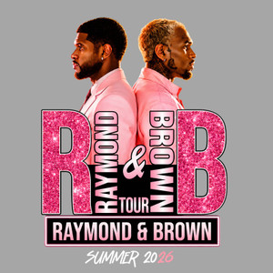 (30 Qty, 10 Qty of each design) RB Raymond and Brown Tour, Usher and Chris, R&B Tour - custom DTF transfer