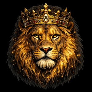 LION FACE WITH CROWN - DTF transfers