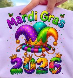 (2 Qty) Mardi Gra 2026 Drip - DTF transfers