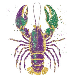 (2 Qty) Mardi Gras Lobster - DTF transfers