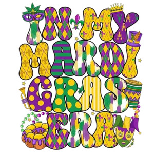 (2 Qty) In My Mardi Gras Era - DTF transfers