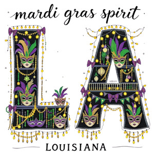 (2 Qty) Mardi Gras Spirit - DTF transfers