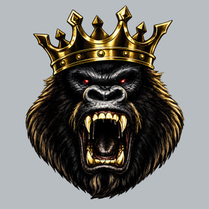 (6 Qty) King Kong FACE WITH CROWN - DTF transfers