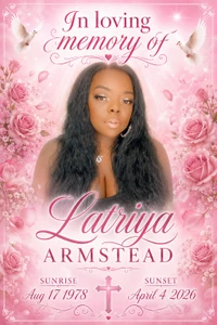 (2 Qty) In Loving Memory of Latriya Armstead_B custom DTF transfer