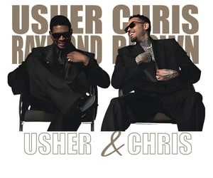 (2 Qty) Usher and Chris (Black Suit) - custom DTF transfer