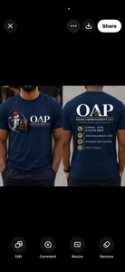 OAP Home Improvement LLC (2 front and 2 back of shirt and 2 UV sticker 5" for Tumbler -  DTF transfers
