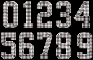 5" Sports Number (whole Sheet) Rhinestone Transfer 5" Sports Number (whole Sheet) Rhinestone Transfer