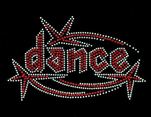 Dance Techno shooting star RED Rhinestone Transfer Dance Techno shooting star RED Rhinestone Transfer