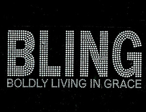 Bling Boldly Living in Grace (Bold Text) Religious Rhinestone Transfer Bling Boldly Living in Grace (Bold Text) Religious Rhinestone Transfer